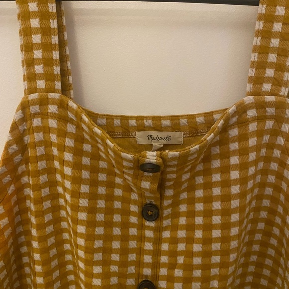 Madewell Jacquard Button-Front Mini Dress in Gingham Check - Picture 5 of 6